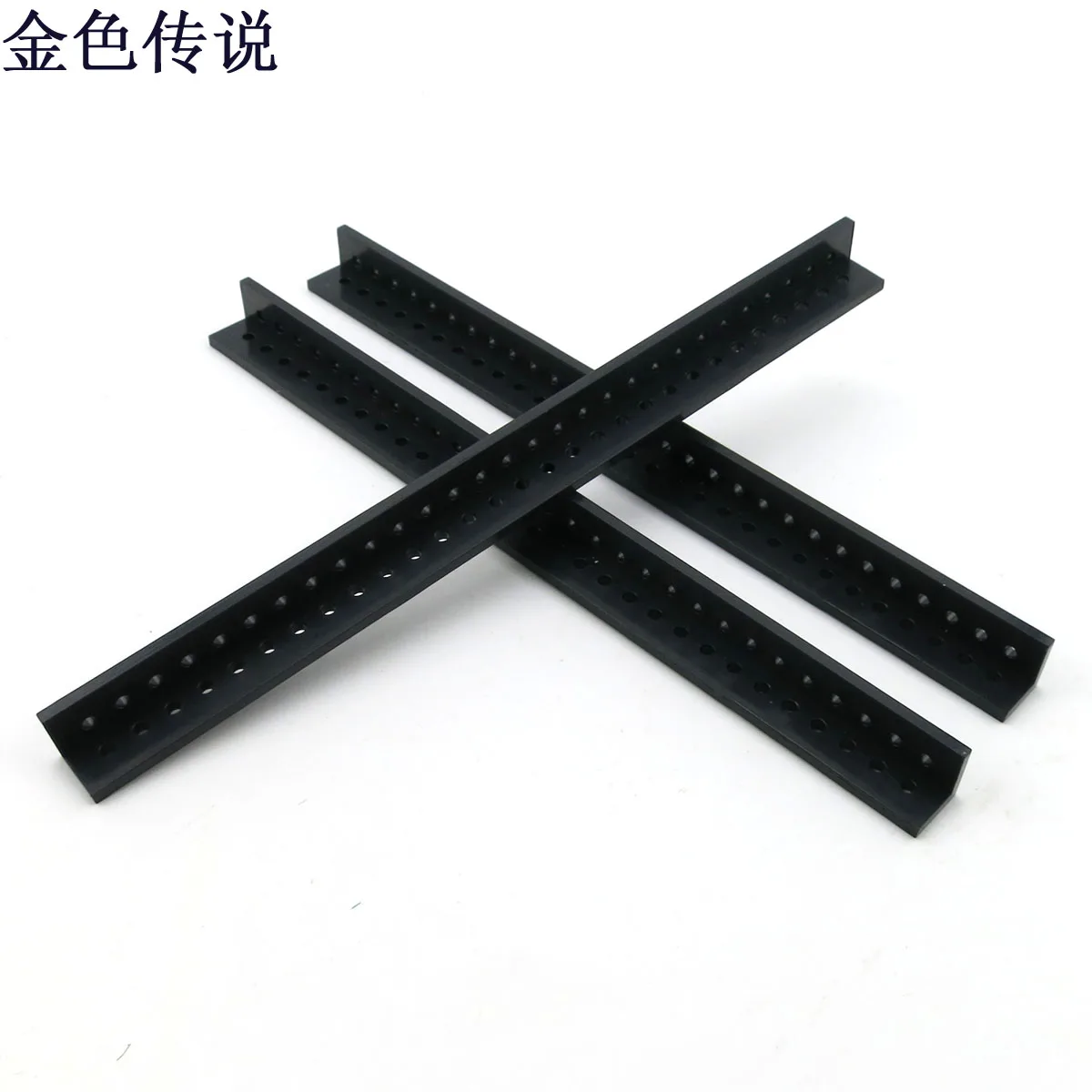 

17189TW JMT 2Pcs Angle-Long Perforated Plastic Strip Profile Manual DIY / Axle Frame Bracket / Smart Car Robot Accessory