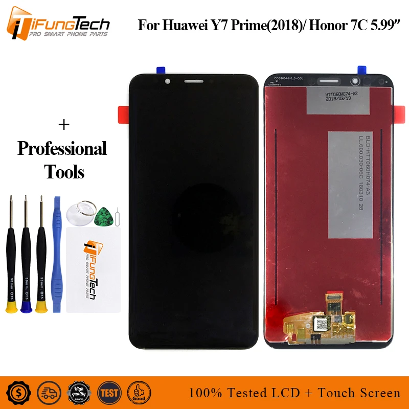 Для Huawei Y7 Pro / 2018 полный жк дисплей дигитайзер сенсорного экрана в сборе для Prime 1: 5 1