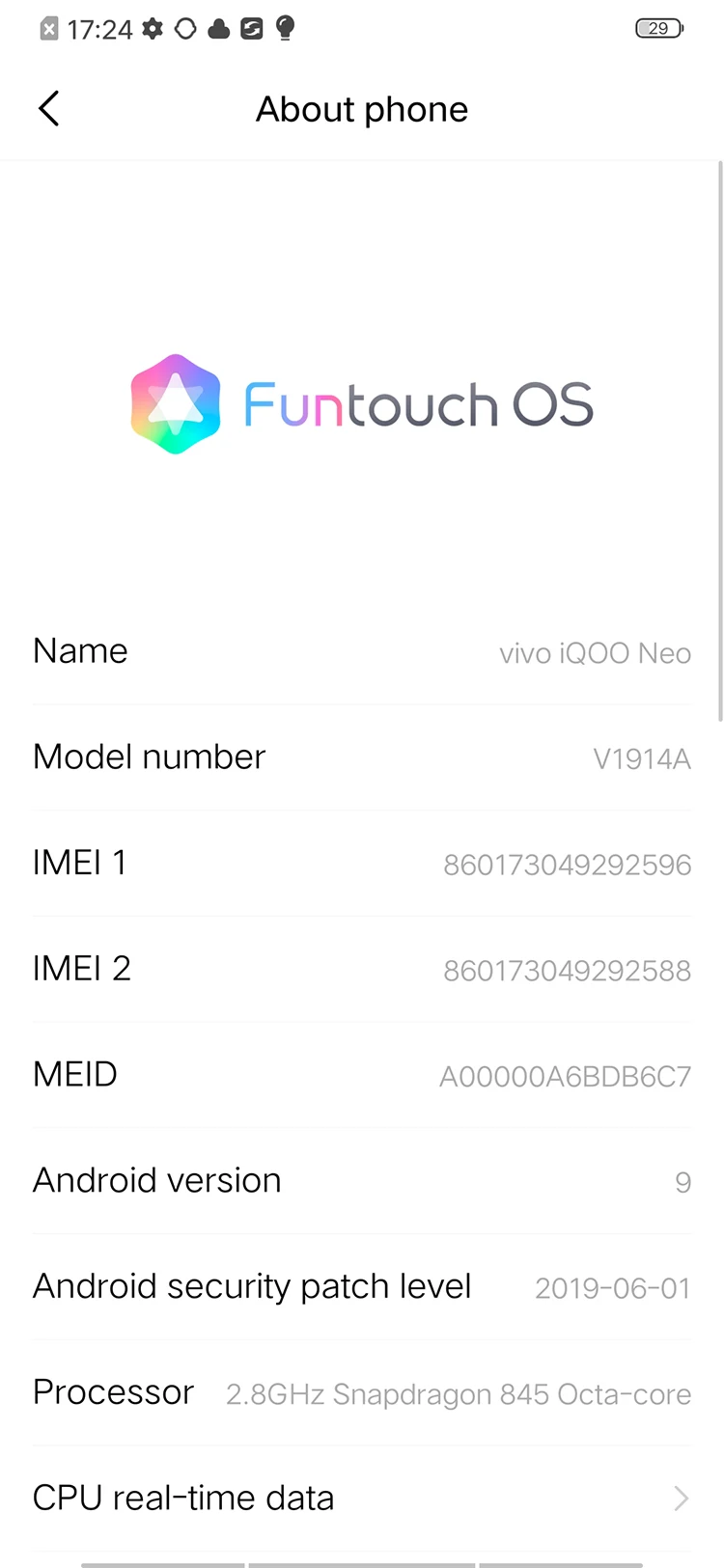 Vivo iqoo Neo Android 9,0 6,3" AMOLED Полный экран 1080*2340 Восьмиядерный 6g 128g 4500mAh лицо+ сканер отпечатков пальцев ID 22,5 w флэш-зарядка