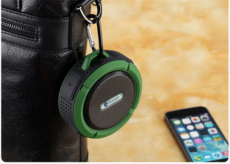 Водонепроницаемый Bluetooth динамик для душа Динамик C6 с сильным драйвером длинные Срок службы батареи и микрофоном и съемная присоска