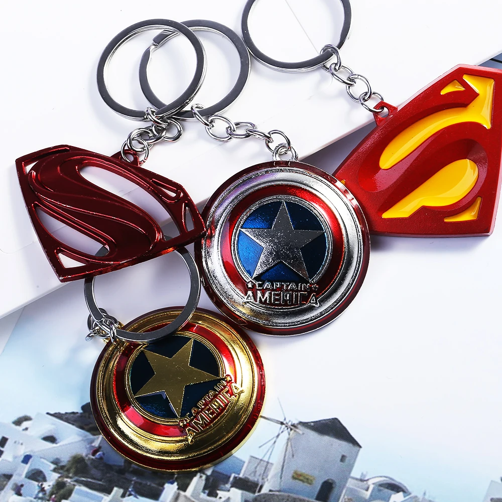 DC Marvel Comic Super Hero серии брелок Высокое качество металла Человек-паук Супермен