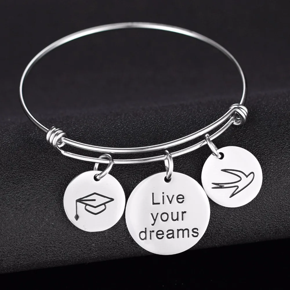 Браслет из нержавеющей стали с надписью «Live Your Dreams» (art.: 7a723f36f) - 7a723f36f
