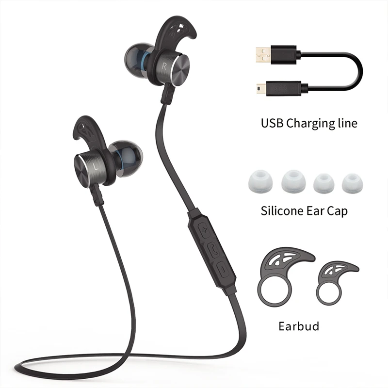 TTLIFE Магнитная bluetooth наушники Спорт Беспроводной гарнитуры с микрофоном бас для