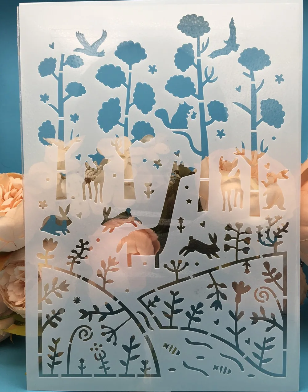 

A4 Forrest Animals DIY Layering Stencils Wall Painting Scrapbook Coloring Embossing Album Decorative Card Template