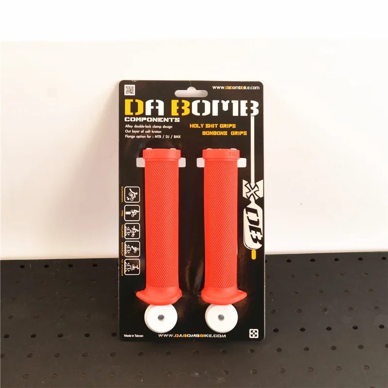 DA BOMB BONBONS DJ/BMX велосипедный руль резиновая ручка 22,2*140 мм - Цвет: Красный