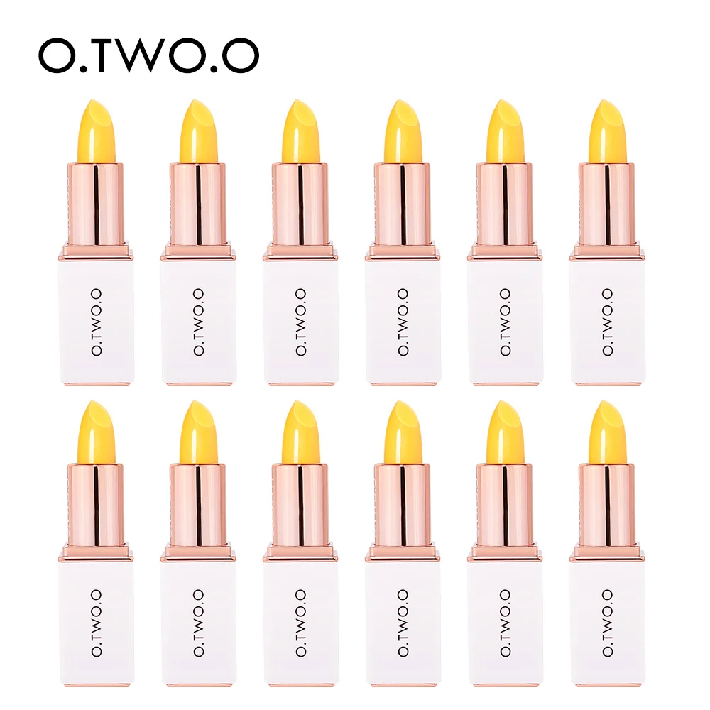 O.TW O.O 12 pz/set colori balsamo per le labbra che cambia sempre igienico idratante rossetto rosa Kit trucco Anti invecchiamento cura delle labbra