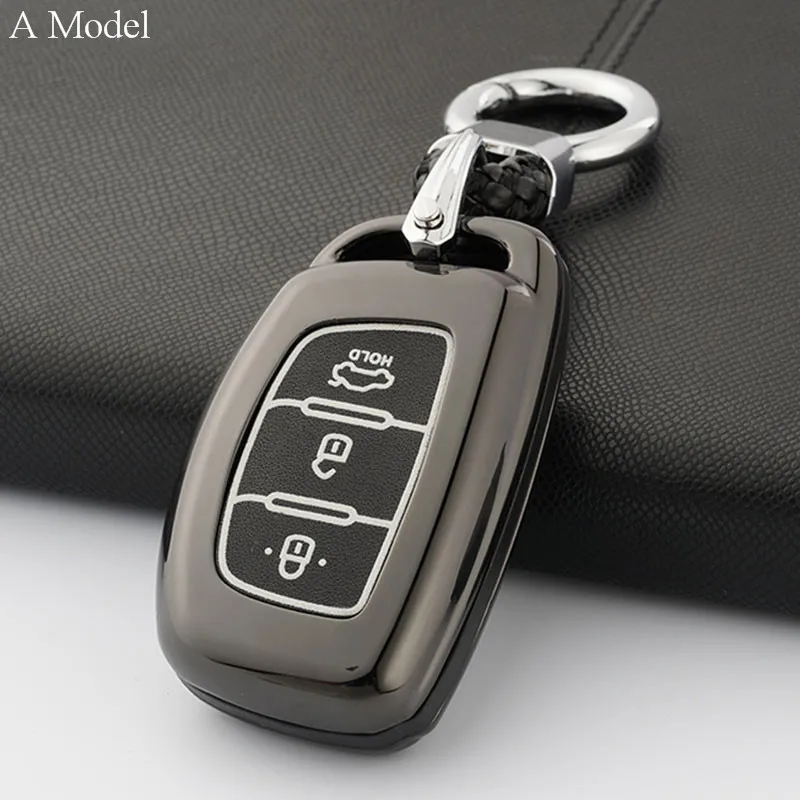 Складной чехол для автомобильных ключей из цинкового сплава и кожи HYUNDAI Verna