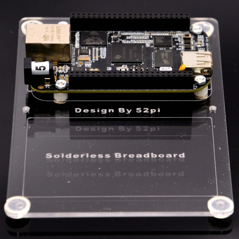 Черная акриловая Монтажная пластина BeagleBone испытательная с макетной платой для BB