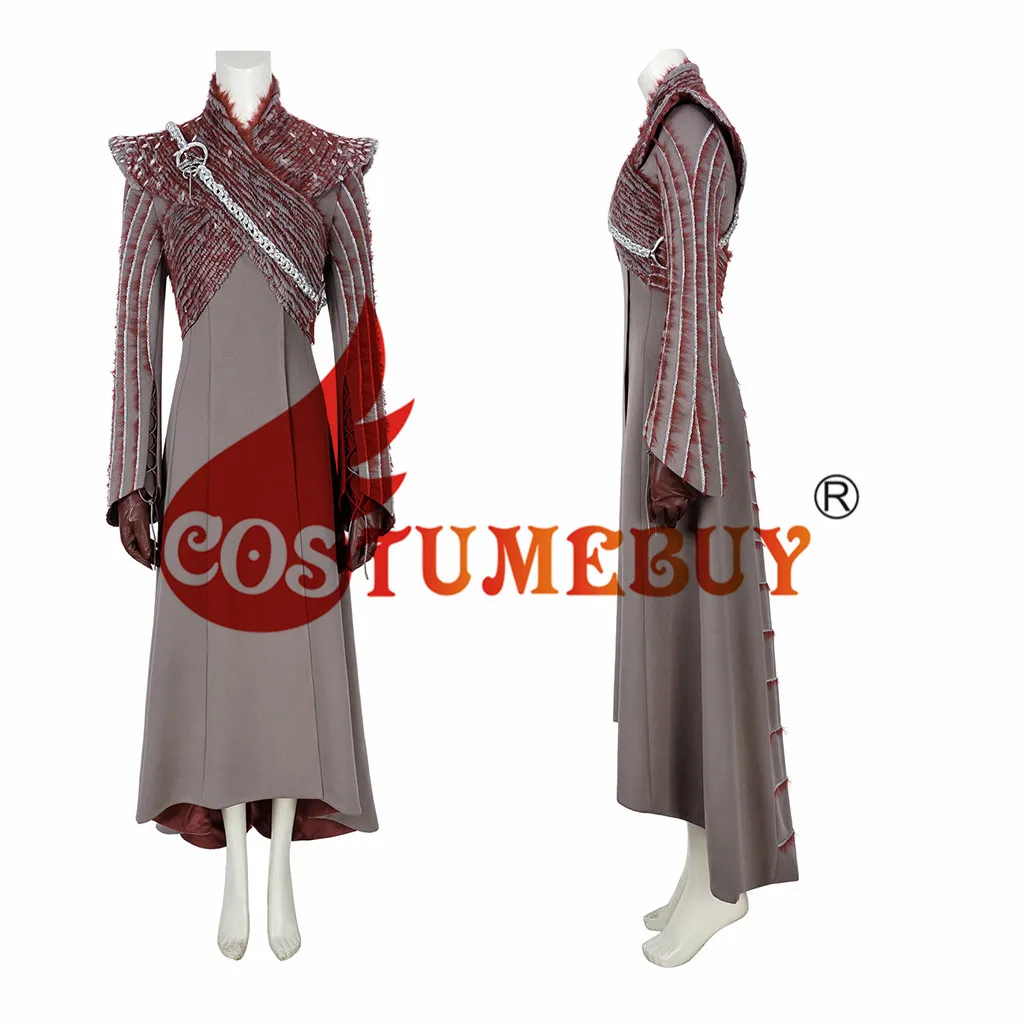 CostumeBuy Игра престолов Сезон 8 Дейенерис Таргариен косплей костюм мать драконов средневековый маскарадный костюм L920
