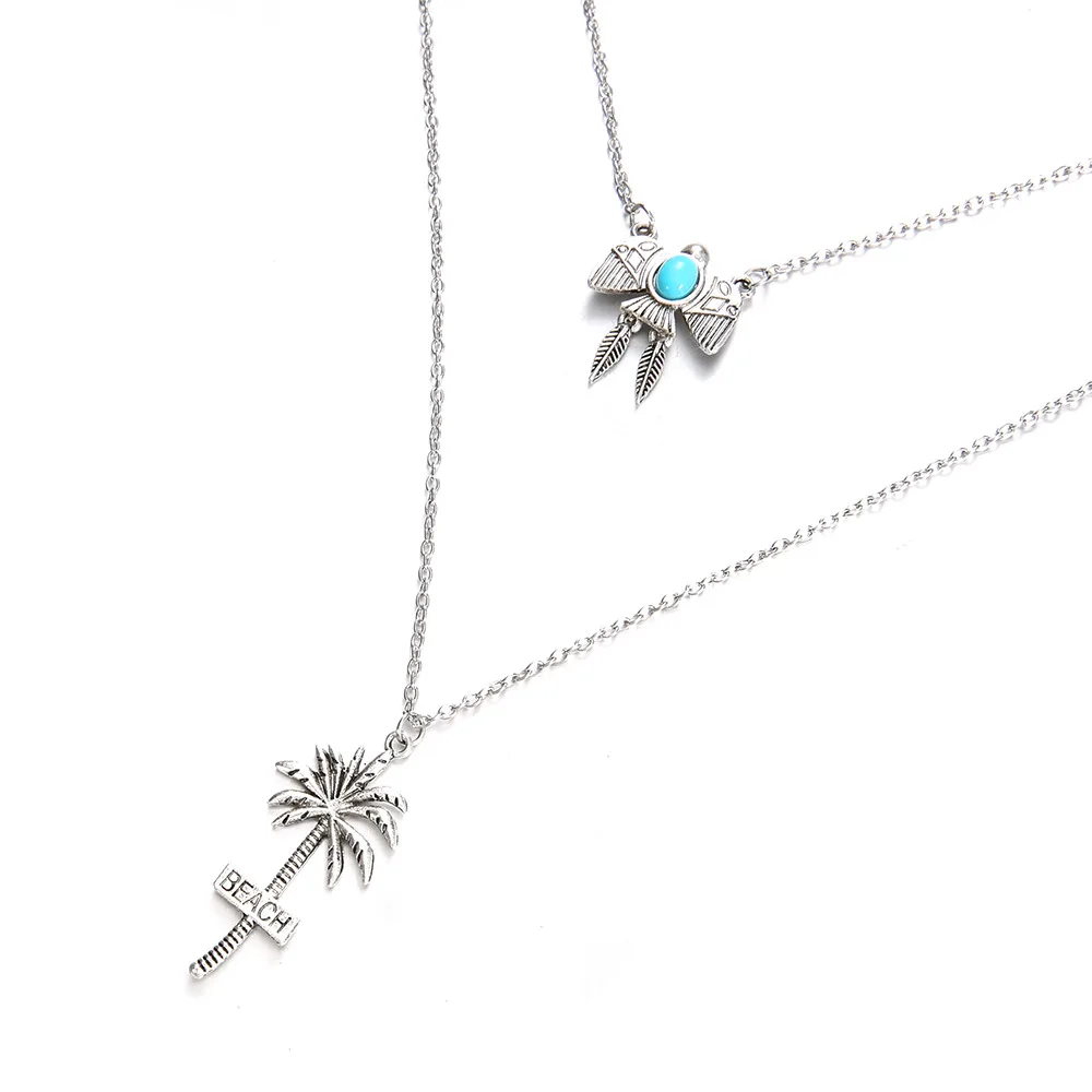 CJZBLXLX04311Cross-border e-commerce jewelry summer beach series Hawaiian fruit tree micro-mosaic Turquoise multi-layer ne | Украшения и