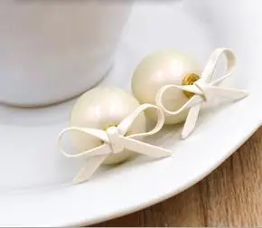 Женские серьги гвоздики с искусственным жемчугом|side earrings|pearl stud earringsfashion earrings |