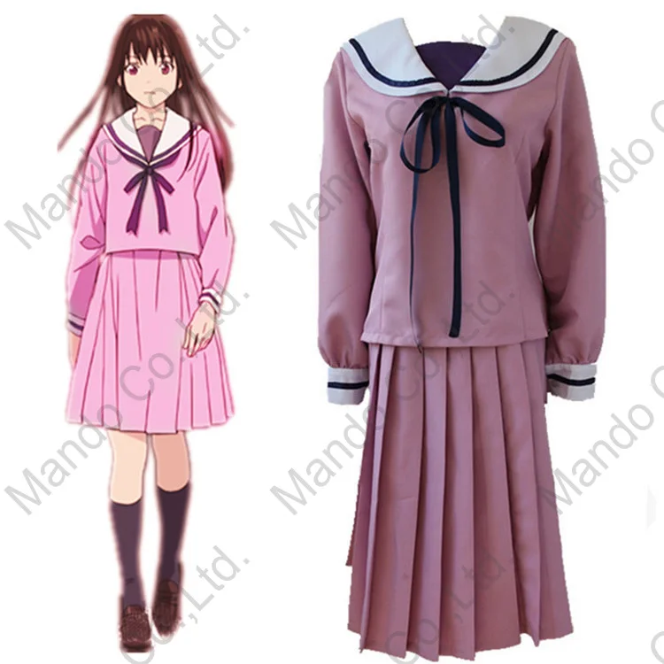 

Anime Noragami Aragoto Iki Hiyori cosplay costume girls school uniform women halloween cosplay party outfit top + skirt 3pcs