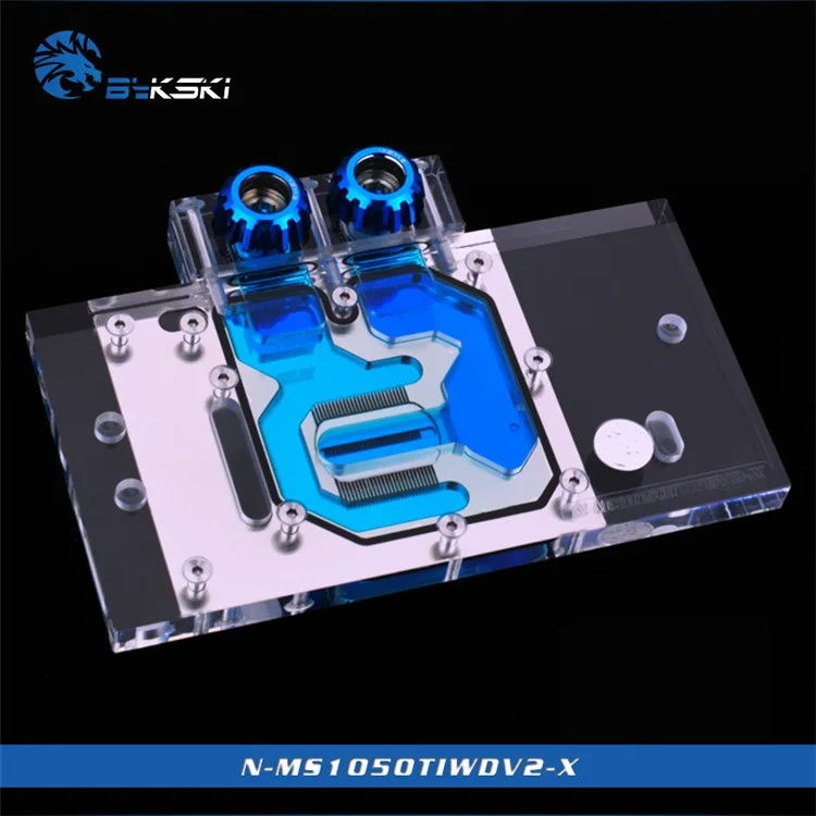 Блок водяного охлаждения Bykski с полным покрытием VGA для видеокарт MSI GTX 1050 TI OC V2. P/N: N