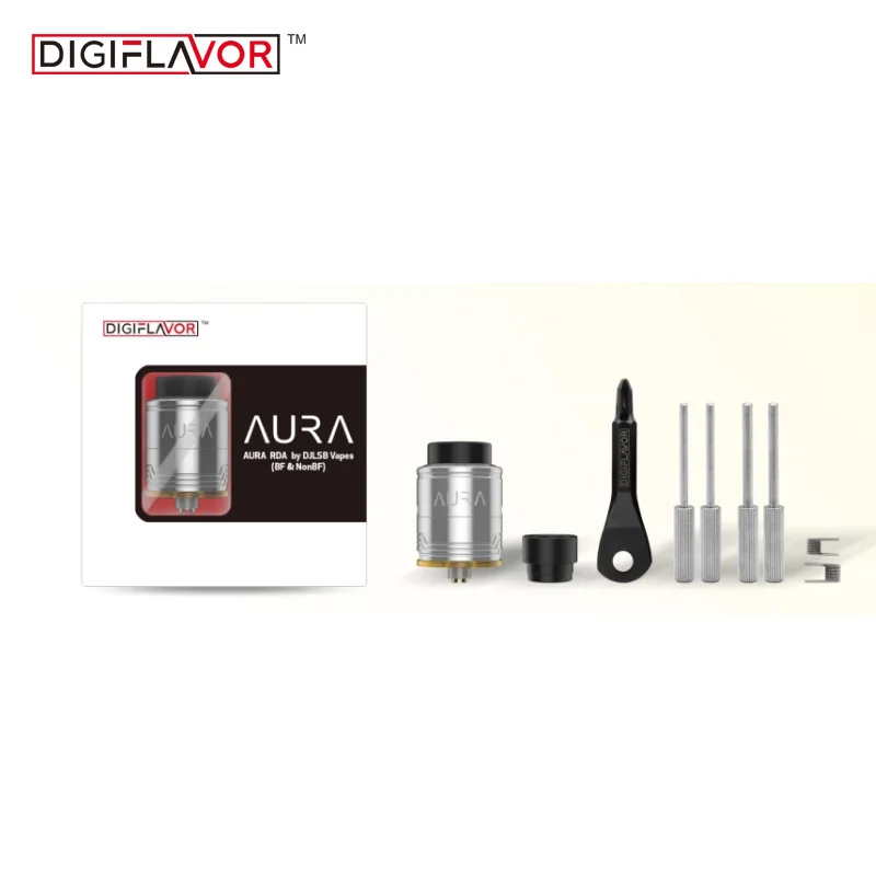 Оригинальный атомайзер Digiflavor Aura RDA 1 5 мл емкость испаритель 24 мм Диаметр BF разъем