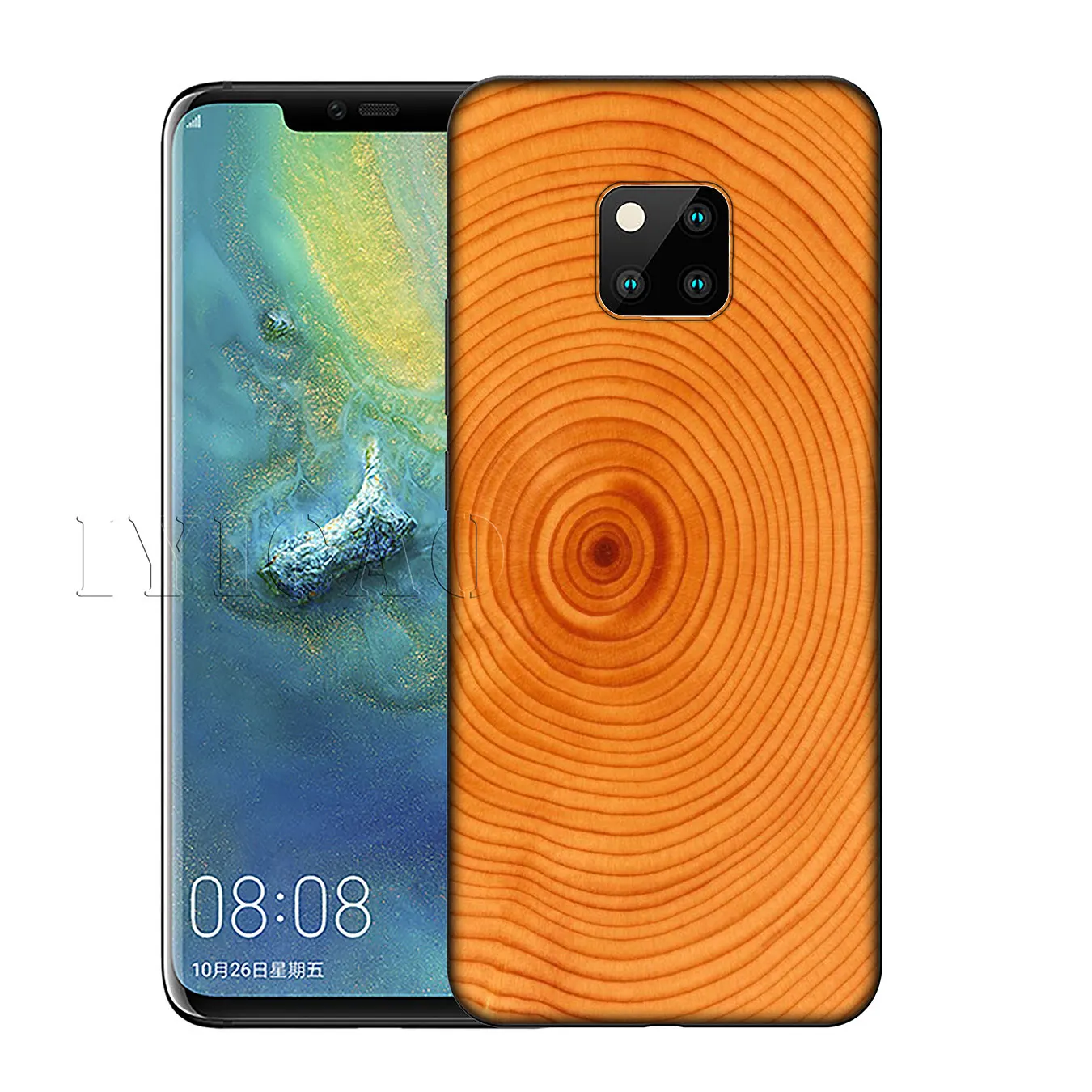 IYICAO Wood grain Silicone Soft Case for Huawei Nova 3 3i 2i Mate 20 10 Pro Lite |
