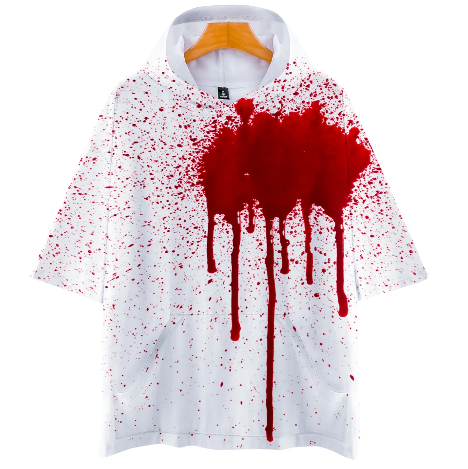 Хэллоуин толстовки с короткими рукавами рубашки для мальчиков Harajuku тыквы