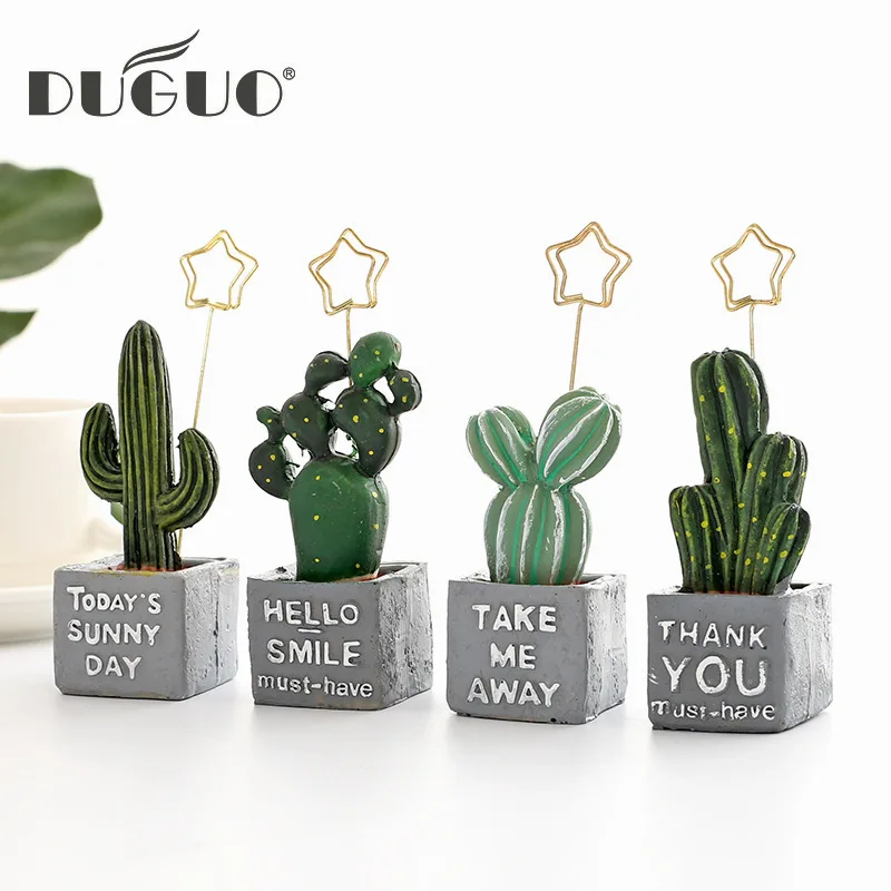 

DUGUO милые канцелярские принадлежности имитация растений зажим кактус фотопапка для фотографий фотопапка для бизнеса милые товары