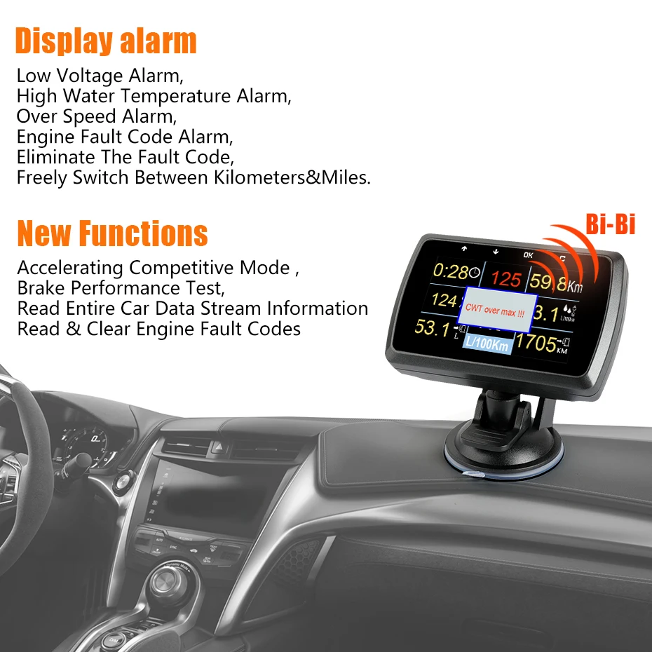 Ancel A501 автомобильный OBD2 Умный Цифровой измеритель считывающий Автомобильный