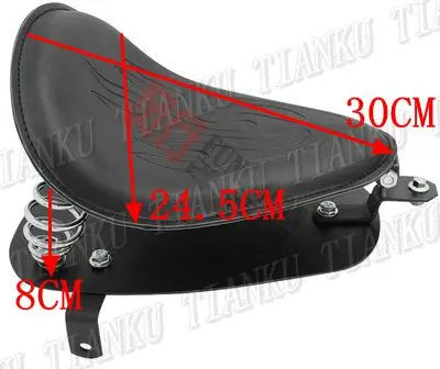 Пламя кожаное сиденье весеннее + Монтажный кронштейн для Kawasaki Vulcan Classic VN 400 VN500 VN800