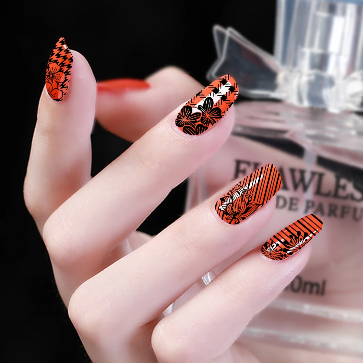BeautyBigBang штамповка для ногтей с геометрическим рисунком Цветочных Элементов шаблон для ногтей пластина прямоугольный трафарет штамп BBB XL-024