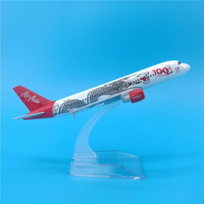 16 см воздушный Азии авиакомпаний модель самолета A320 100th Юбилей белый дракон