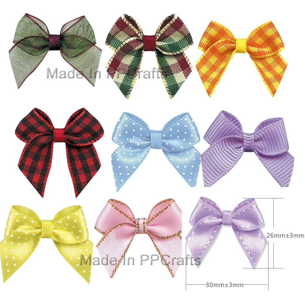 

Атласная/корсажная/клетчатая Лента 26 х30 мм бант ручной работы для ткани бант для рукоделия 200 шт.