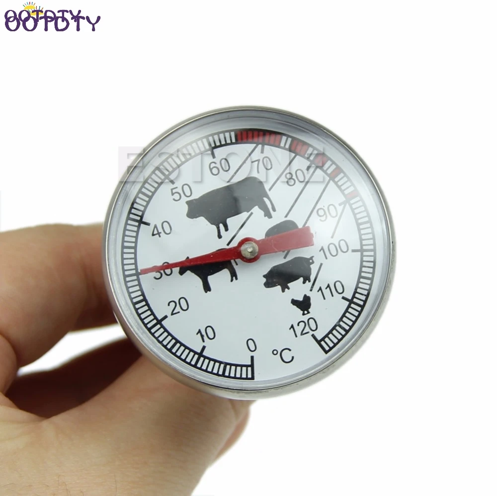 

Stainless Steel Instant Read Probe Thermometer BBQ Food Cooking Meat Gauge
