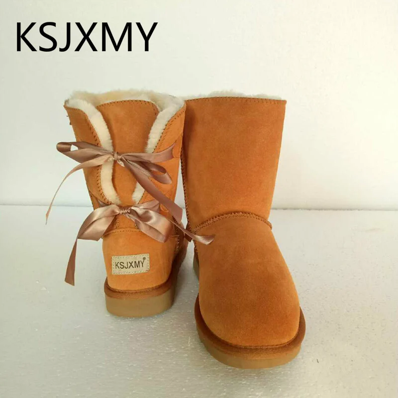 KSJXMY Новое поступление 100% натуральный мех классические женские сапоги