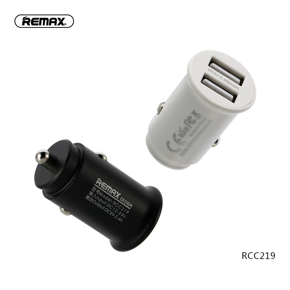 Автомобильное зарядное устройство REMAX 2.4A с двумя USB портами быстрая смарт зарядка