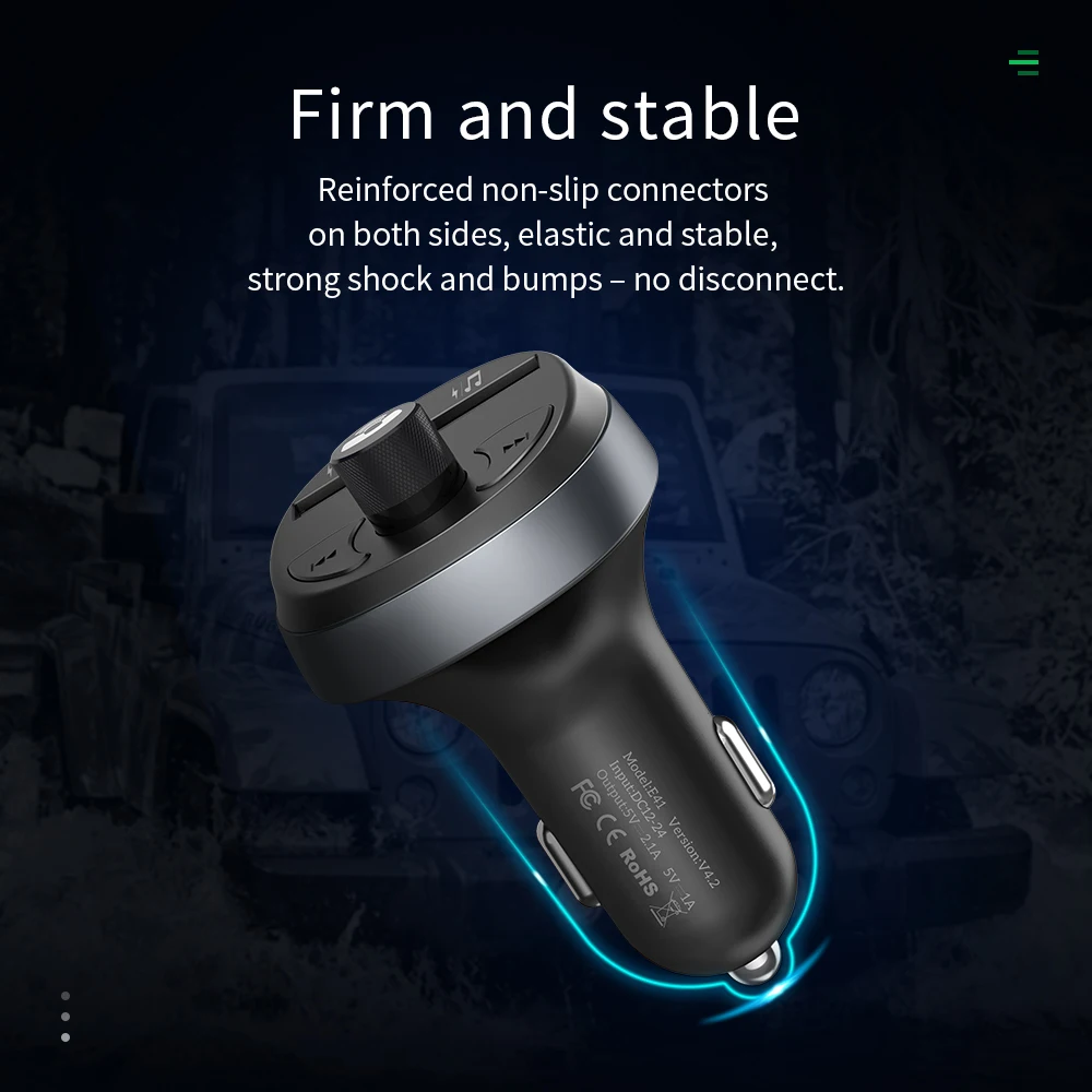 Беспроводное зарядное устройство HOCO E41 для автомобиля с двумя портами USB Зарядное