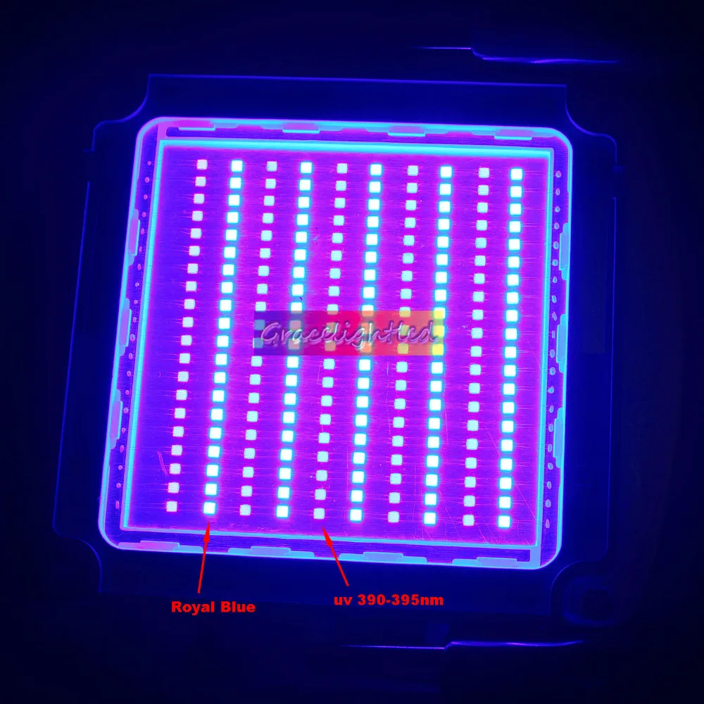 200 Вт 45mil SMD высокомощный светодиодный ультрафиолетовый УФ 395NM + королевский синий