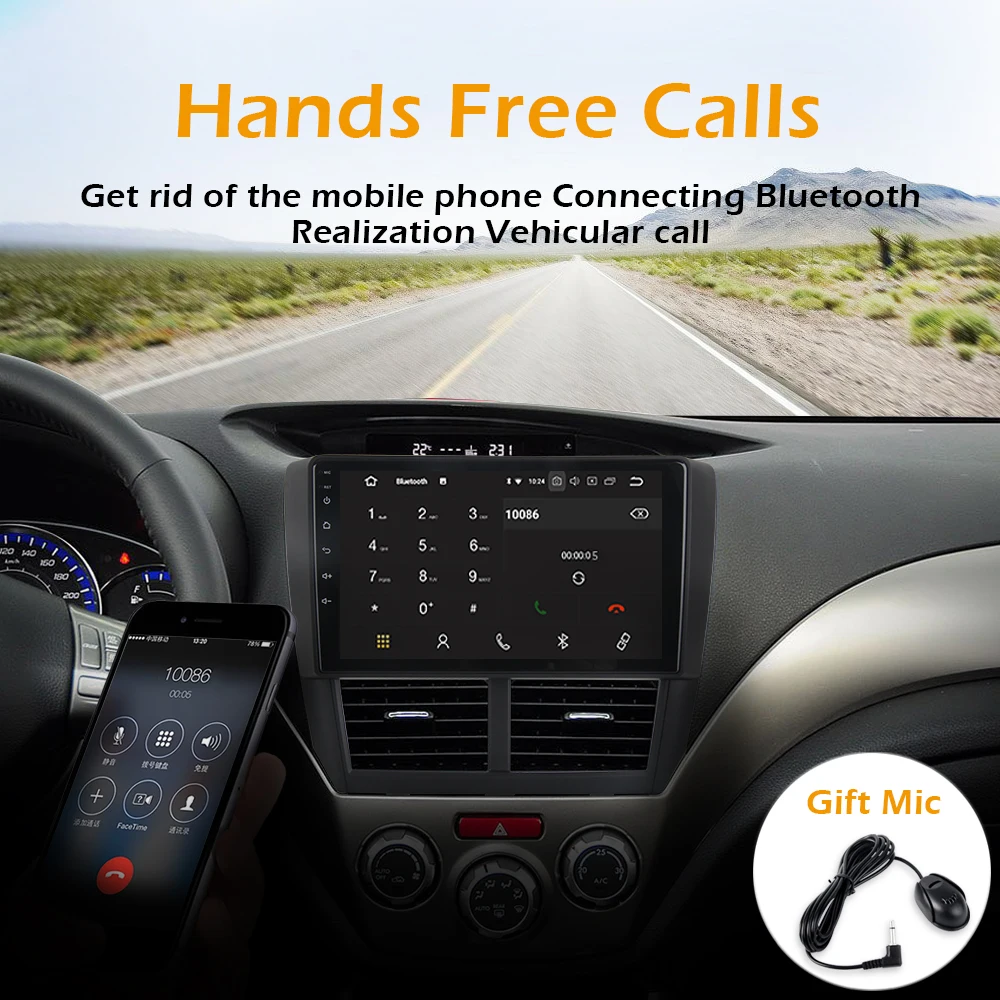 9 "Восьмиядерный Android 10 Встроенный GPS 1 din автомобильный радиоприемник для Subaru