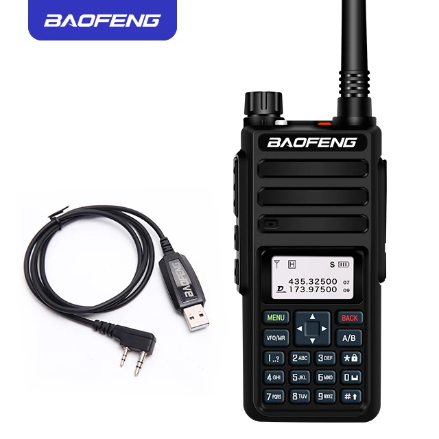 Черный Baofeng DM-1801 Dual Band Dual Time slot DMR цифровой/аналоговый 2Way радио 136-174/400-470 МГц 1024 Каналы Ham иди и болтай Walkie Talkie DMR - Цвет: Черный