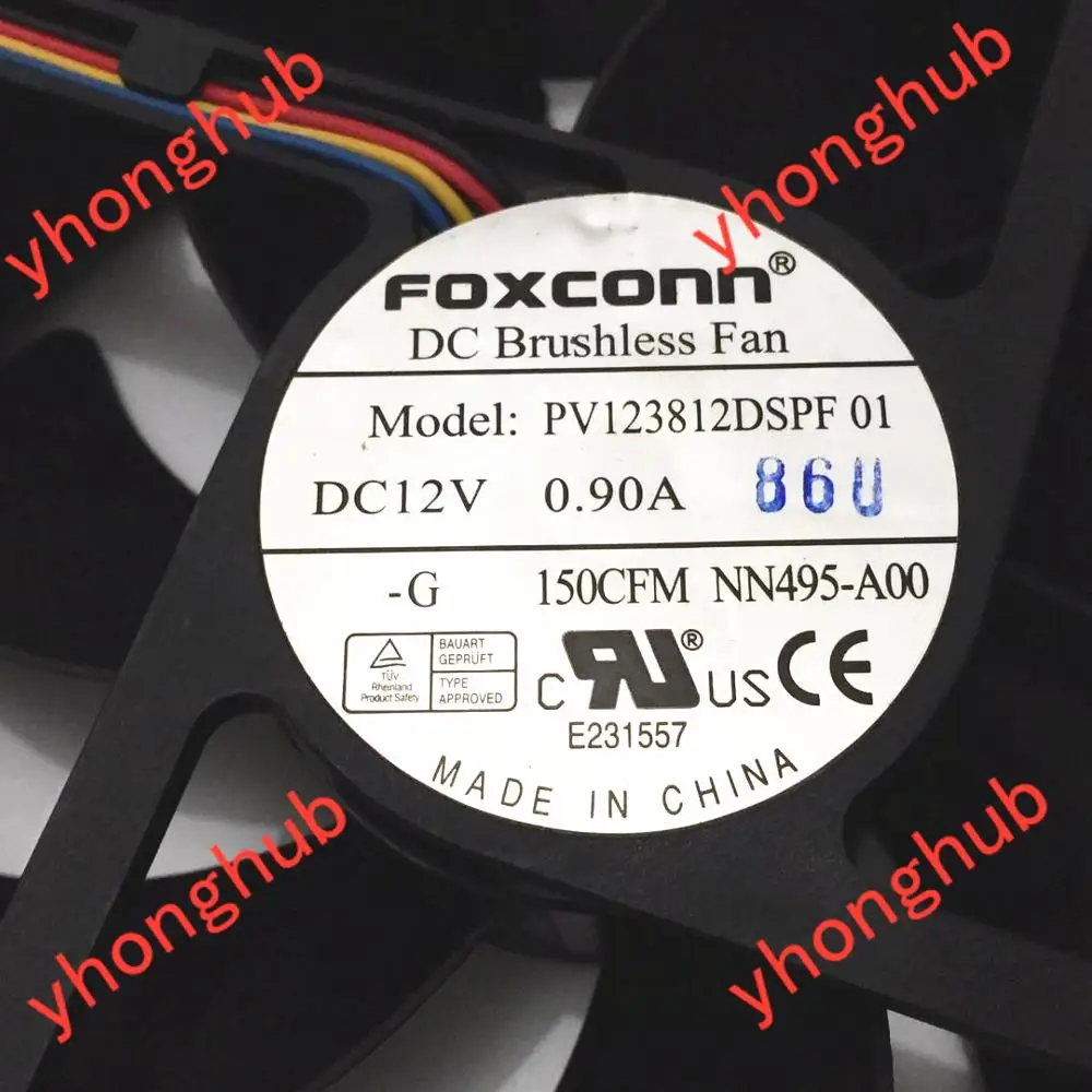 Вентилятор охлаждения сервера Foxconn PV123812DSPF01 DC 12 В 120 А 120x38 мм|fan dc|square fanfan dc 12v |