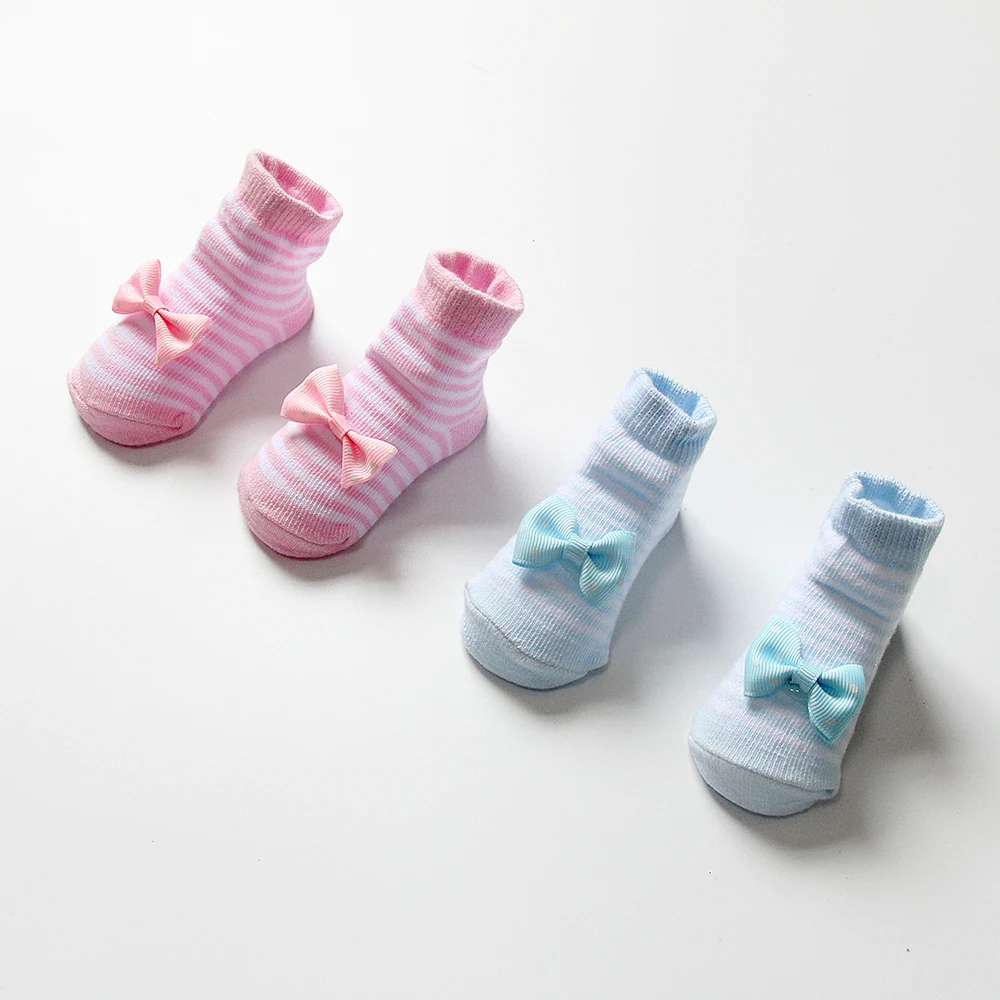 Mother Nest Cotton Newborn Baby Gift Socks 0-6 months Striped Pattern Bow Toddler Girls &amp Boys Ankle Children Cheap Stuff | Детская