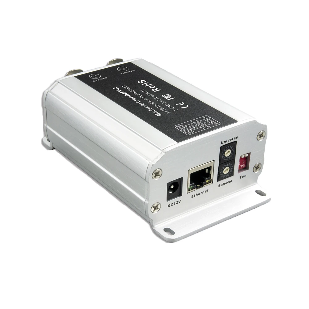 Новый ArtNet конвертер DMX 1024 каналов вывода Artnet в DMX512 преобразователь сигнала DC12V