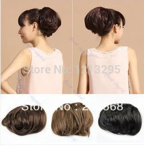 

Hot Sale Women Clip Big Hair Bun Hairpiece Hair Extension For Bride Headwear