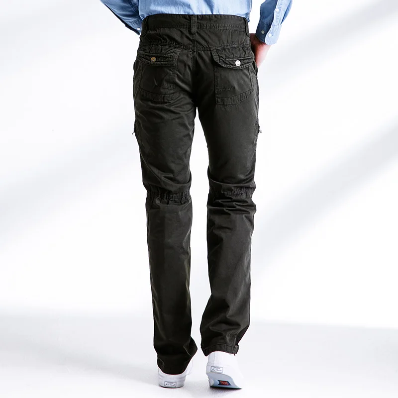 Мужские брюки-карго Новинка 2017 года Дизайнерские однотонные прямые брюки на