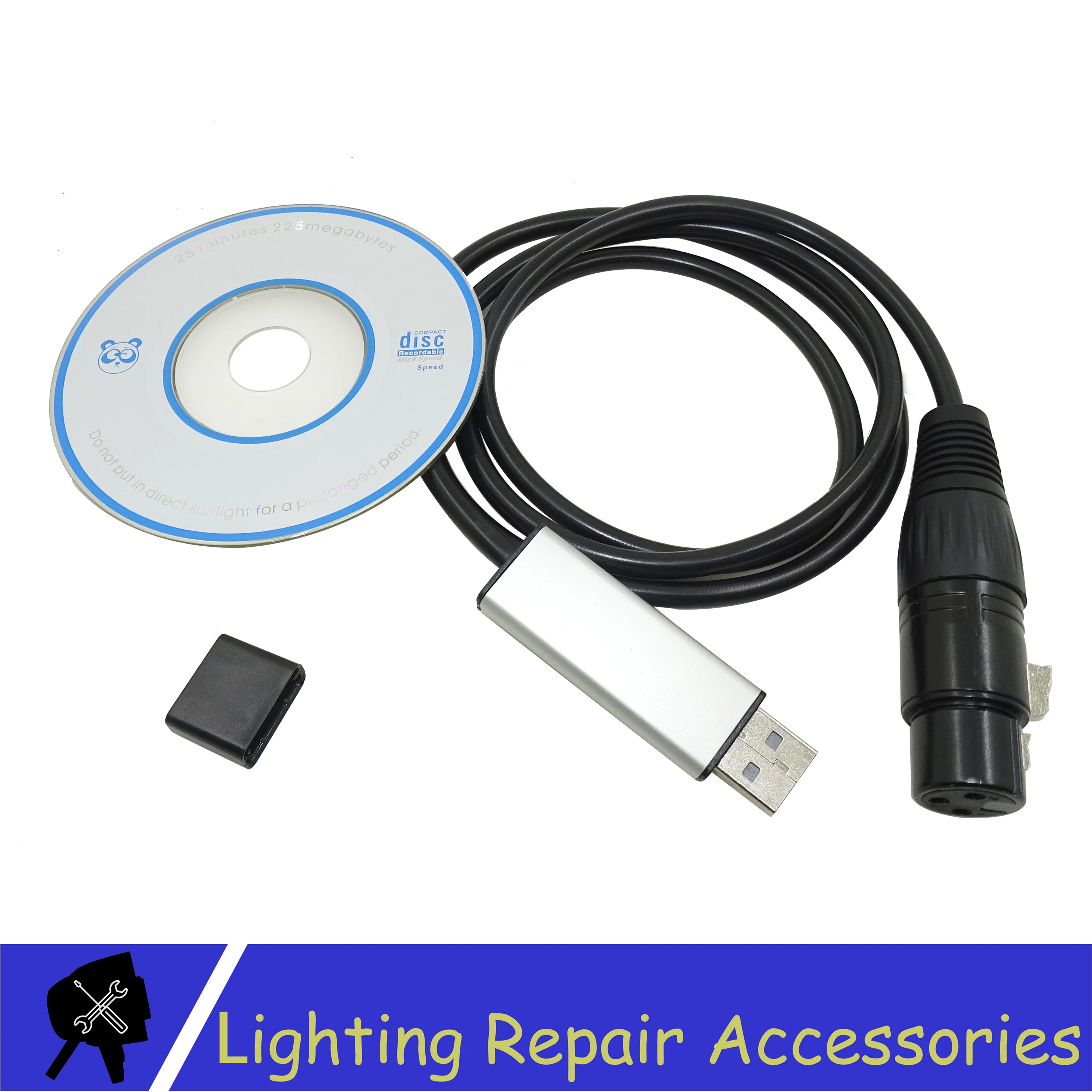 

USB to DMX Interface Adapter Cable 1M Length Stage Light PC DMX512 Controller Dimmer DMX USB Signal Conversion
