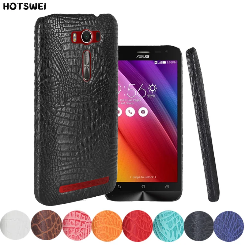 Case For ASUS ZenFone 2 Laser ZE550KL ZE500KL ZE601KL Luxury Crocodile Grain Leather Slim Hard Full Back Cover |