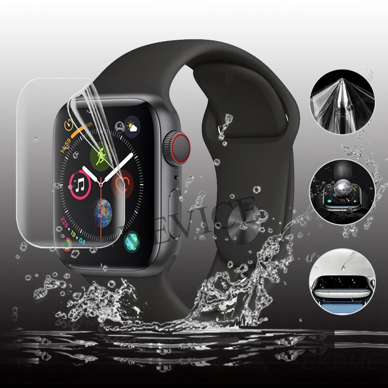 9D Защитная пленка для iWatch 4 44 мм 40 с полным покрытием мягкая Apple 1 2 3 38 42 3D изогнутая