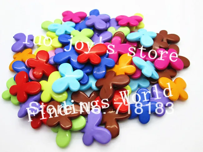 Смешанный 150 шт. спрей Краски Бабочка Акриловые бусины акриловые Распорки бисер