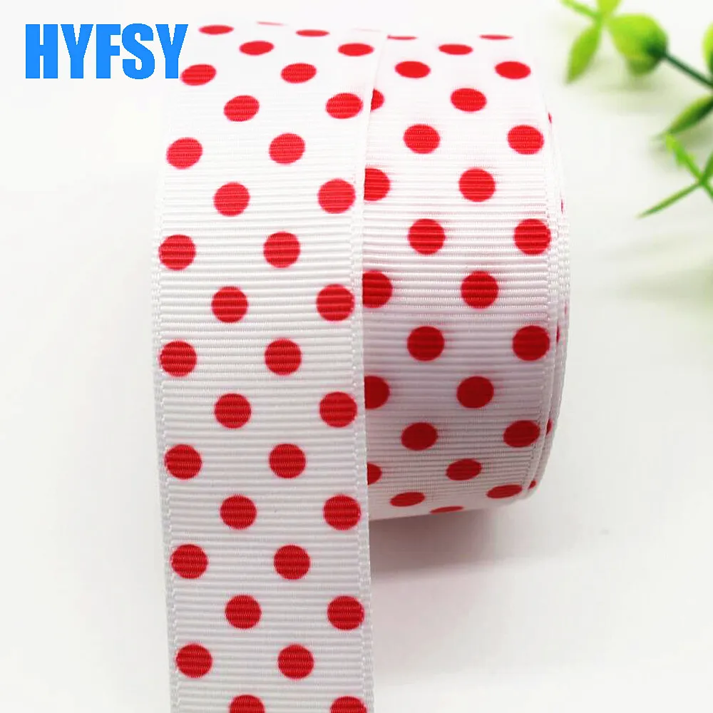 Hyfsy 10057 25 мм белая лента в горошек 10 ярдов подарочная упаковка сделай сам вручную