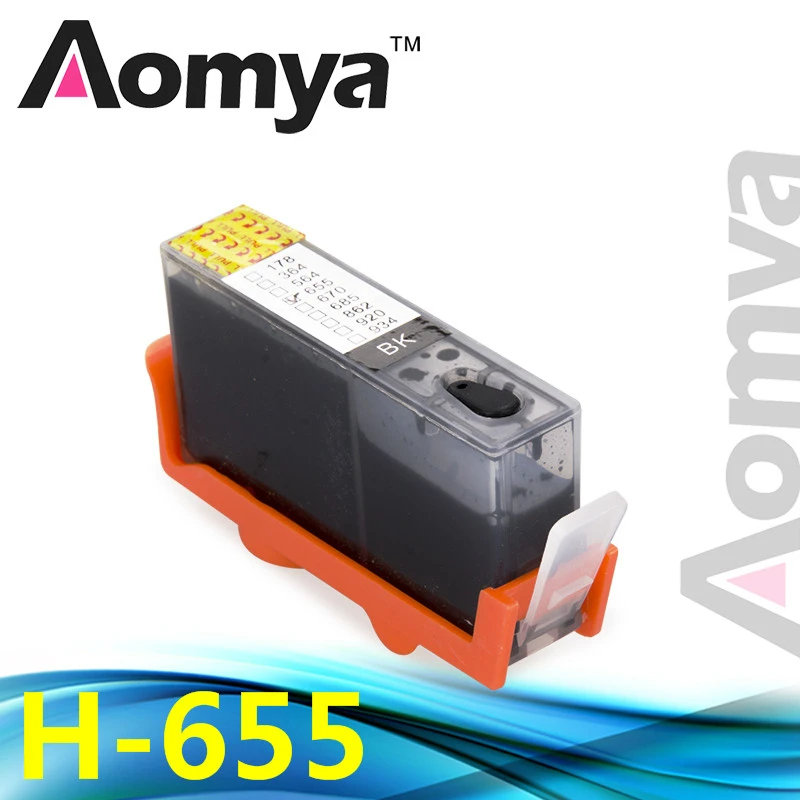 Aomya 4 шт многоразовый картридж Замена для HP 655 с ARC чипами deskjet 3525 5525 4615 4625 4525 6520 6525 6625
