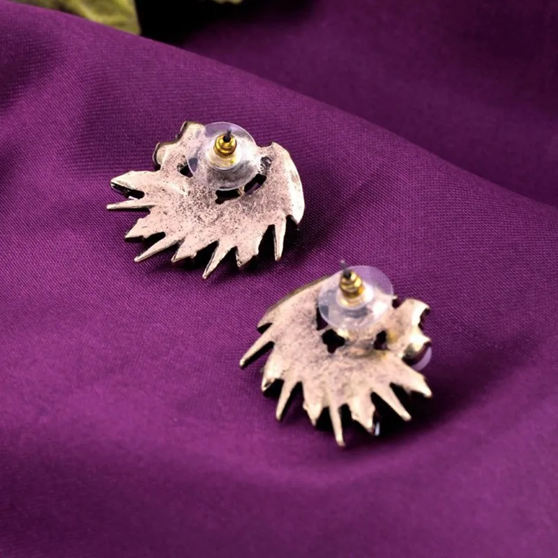 1 пара нерегулярные белый жемчуг украшения Античная бронза Спайк Серьги гвоздики