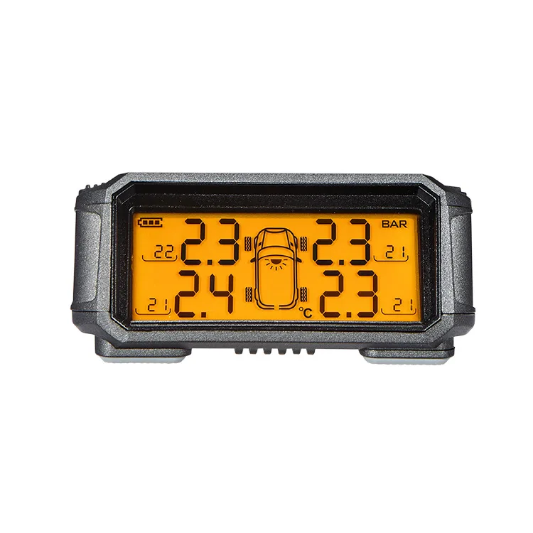 Солнечная система TPMS, беспроводная автомобильная система контроля давления в шинах, 4 внешних датчика Предупреждение о температуре, автомобильная система безопасности, солнечная система