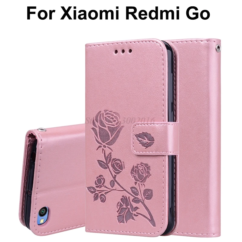 Чехол для Xiaomi Redmi GO чехол Мягкая силиконовая задняя крышка кожаный флип-кейс 6