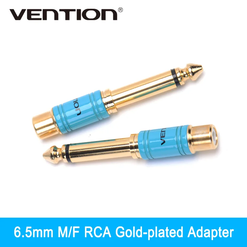 Моно разъем Vention 6 5 мм штекер RCA гнездо Аудио стерео адаптер Позолоченные