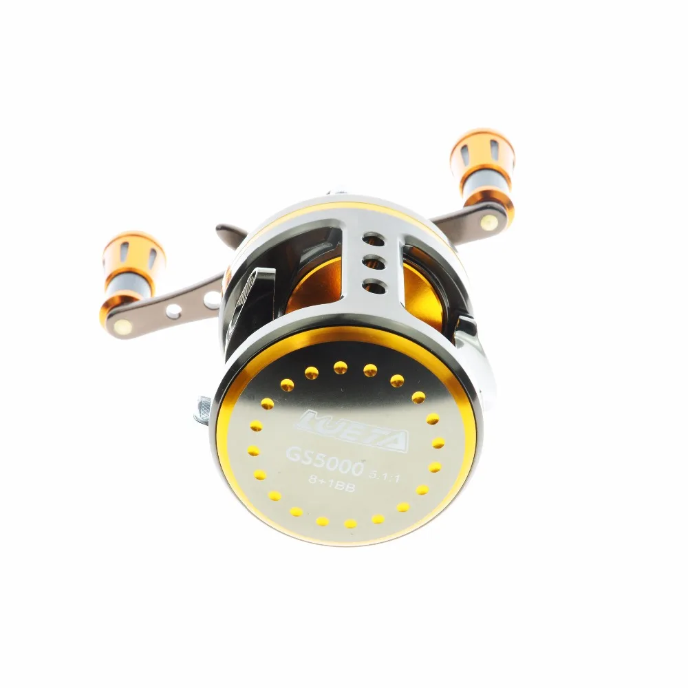 JEKOSEN Full Metal Casting Drum Reel Boat Trolling Baitcasting Fishing GS5000 8BB+1RB Bearing 5.1:1Gear Ratio | Спорт и развлечения