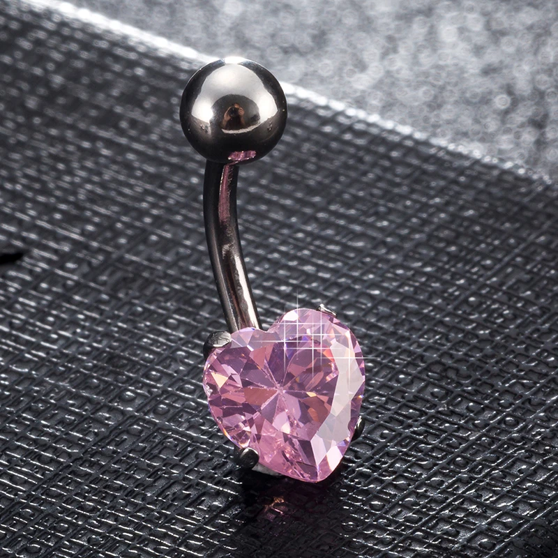 Fashion children's heart-shaped navel ring button nail puncture products |